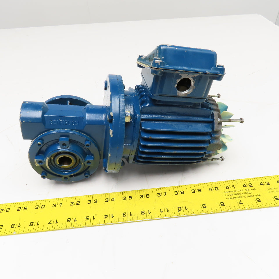 ISGEV A63B4 28:1 Ratio 57RPM Output Gear Motor 230/460V 3Ph 0.18/22kW