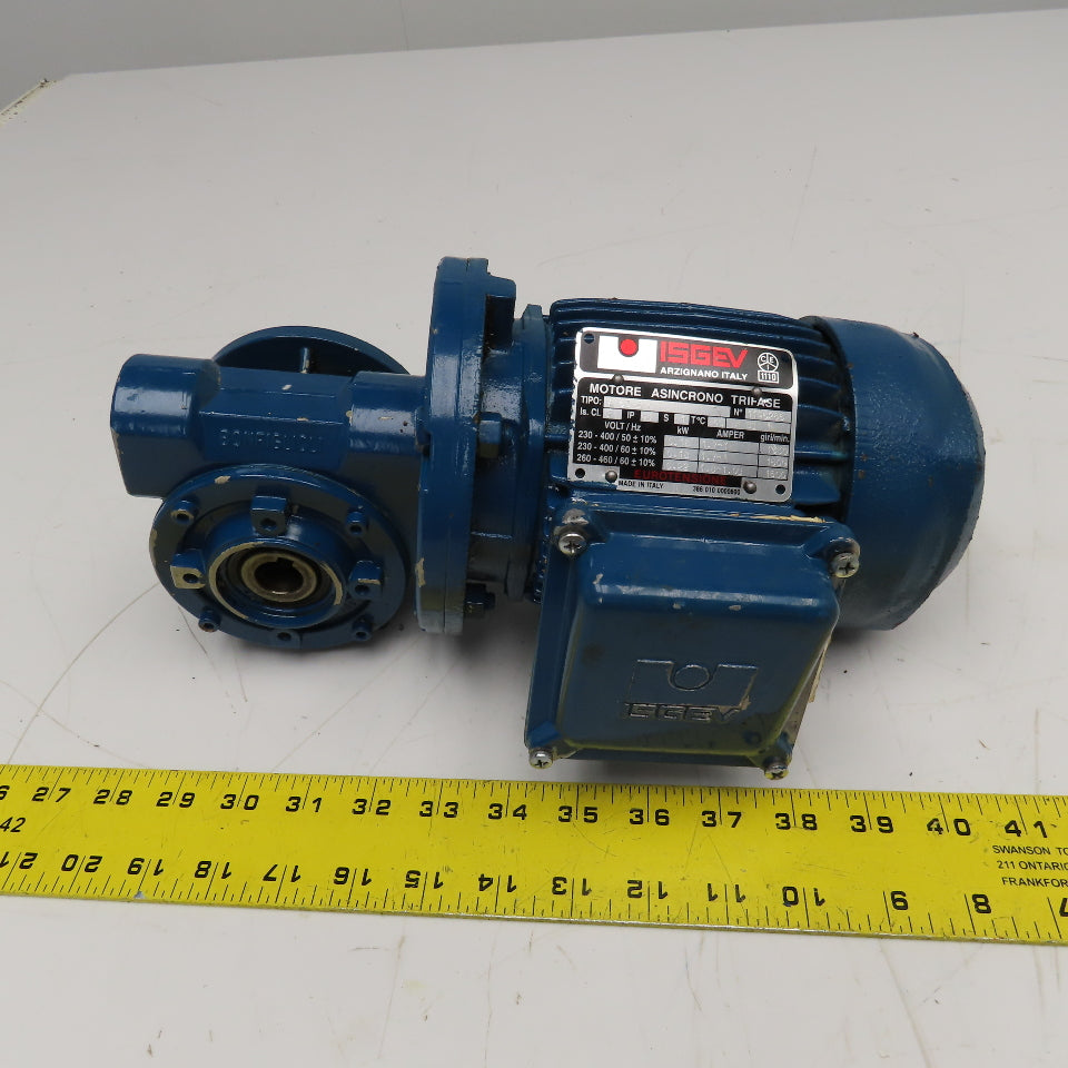 ISGEV A63B4 28:1 Ratio 57RPM Output Gear Motor 230/460V 3Ph 0.18/22kW