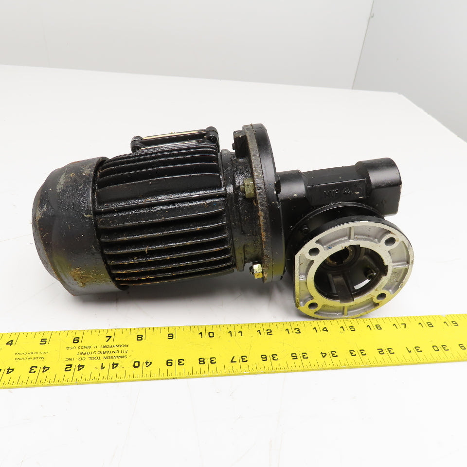 ISGEV A63B4 28:1 Ratio 57RPM Output Gear Motor 380-440V Y 3Ph 0.18/22kW 50/60Hz