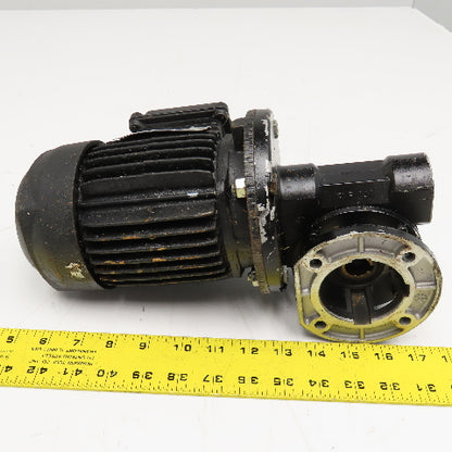 ISGEV A63B4 28:1 Ratio 57RPM Output Gear Motor 230/460V 3Ph .18/.22kW 50/60Hz