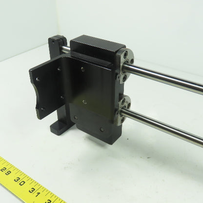 Double Rod Linear Rail Guide 10-1/2"Rod Length Travel 12" OAL