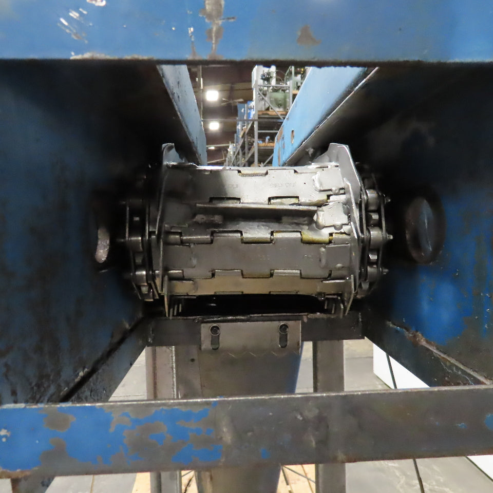 6" x 144" Incline Chip Conveyor 230/460V 3Ph 6FPM 56" Discharge Height