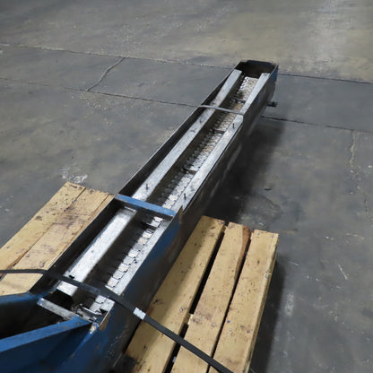 6" x 144" Incline Chip Conveyor 230/460V 3Ph 6FPM 56" Discharge Height