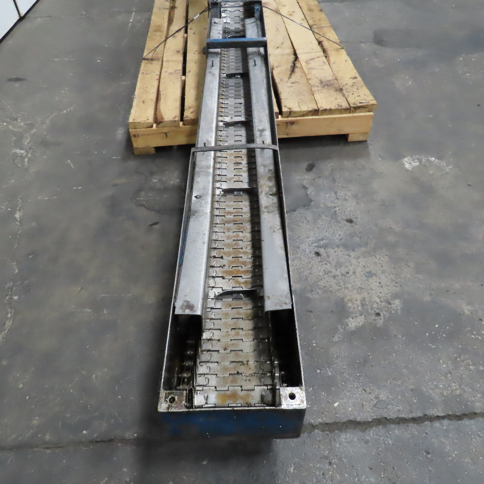 6" x 144" Incline Chip Conveyor 230/460V 3Ph 6FPM 56" Discharge Height