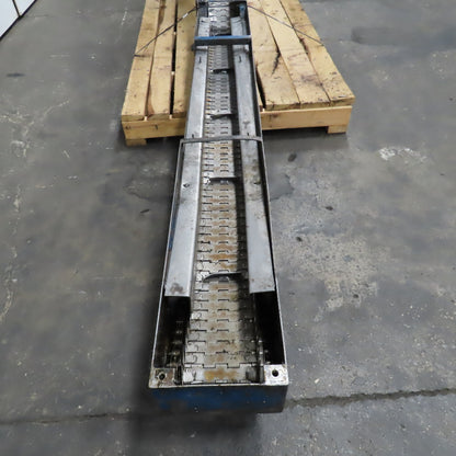 6" x 144" Incline Chip Conveyor 230/460V 3Ph 6FPM 56" Discharge Height