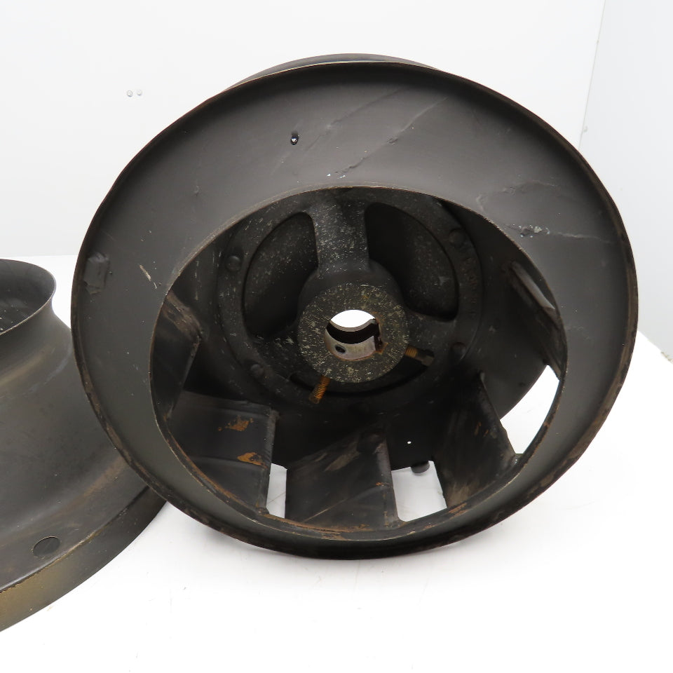 15" Centrifugal Blower Wheel 8 Blade 1-11/16" Bore W/ Cone