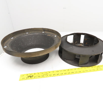 15" Centrifugal Blower Wheel 8 Blade 1-11/16" Bore W/ Cone
