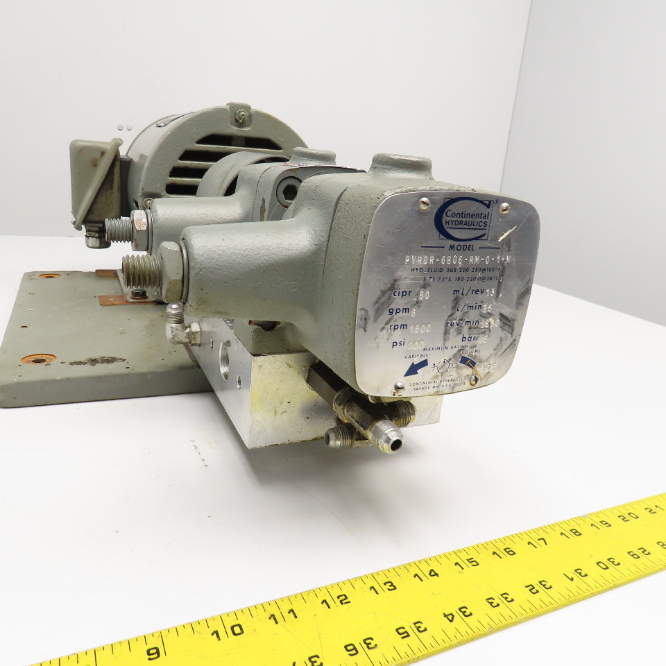 Continental PVRDR-6B06-RM-0-1-M 2Hp 230/460V Variable Volume Hydraulic Pump