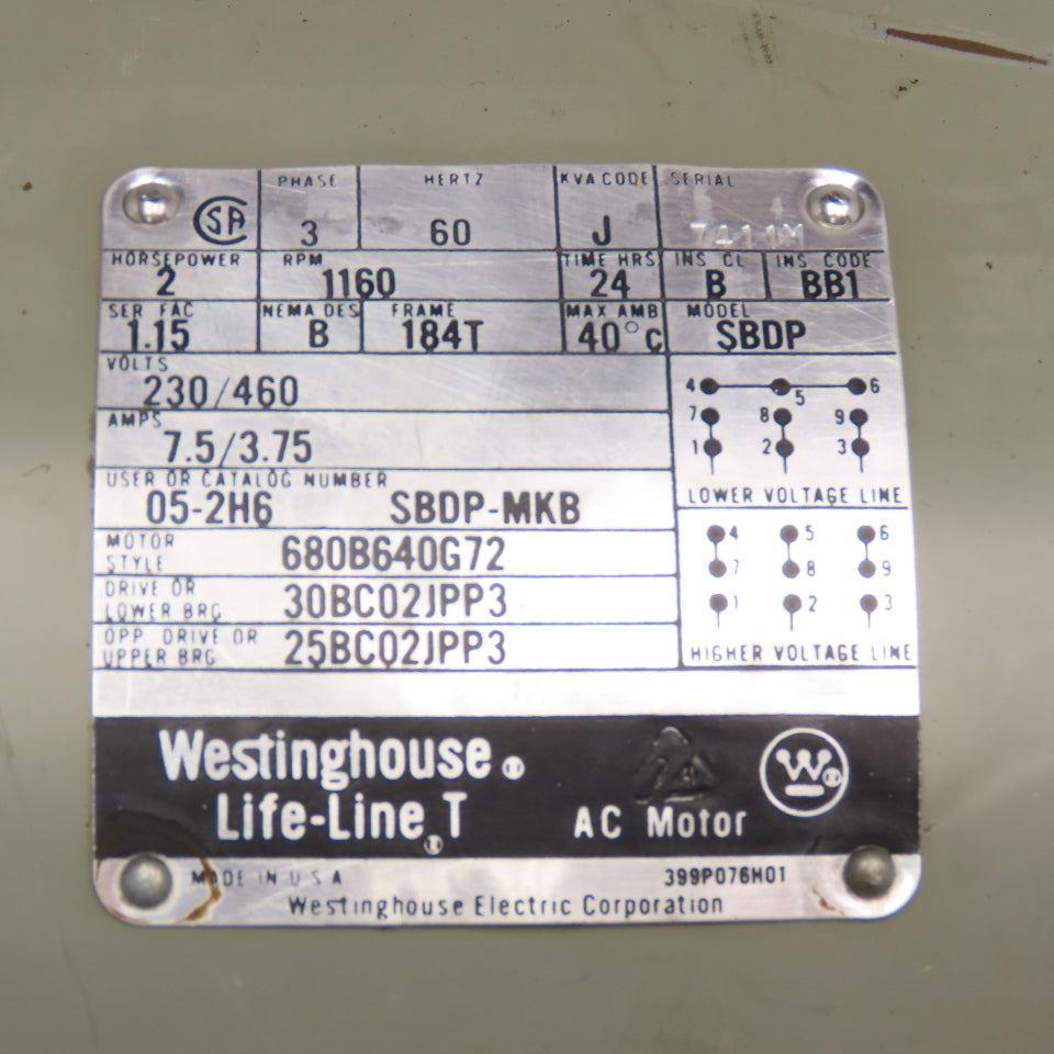 Continental PVRDR-6B06-RM-0-1-M 2Hp 230/460V Variable Volume Hydraulic Pump
