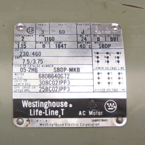 Continental PVRDR-6B06-RM-0-1-M 2Hp 230/460V Variable Volume Hydraulic Pump