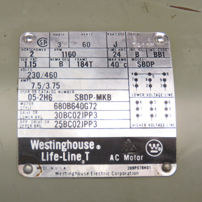 Continental PVRDR-6B06-RM-0-1-M 2Hp 230/460V Variable Volume Hydraulic Pump