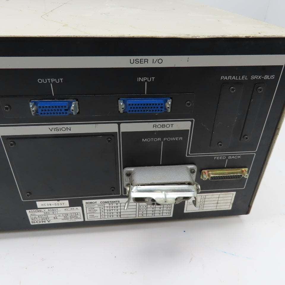 Sony SXR-411 208V Assembly Robot Controller 50/60Hz 8A