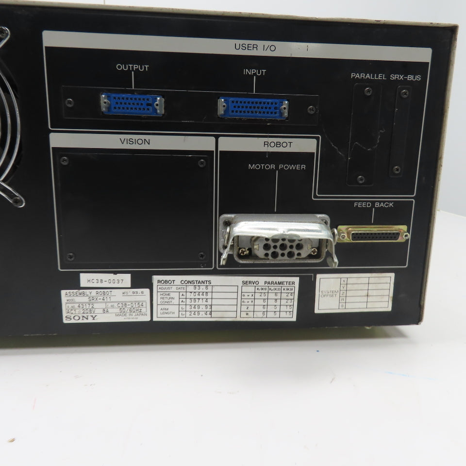 Sony SXR-411 208V Assembly Robot Controller 50/60Hz 8A