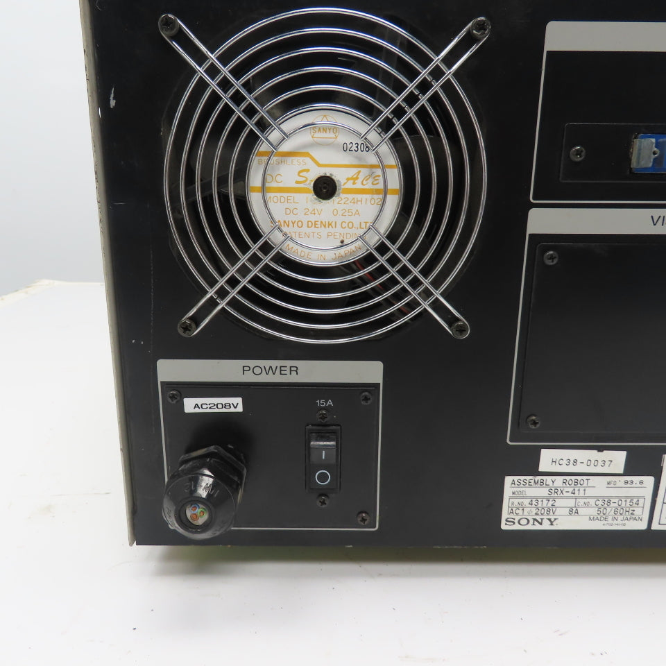 Sony SXR-411 208V Assembly Robot Controller 50/60Hz 8A