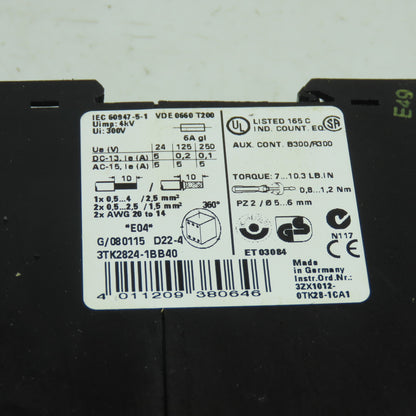 Siemens 3TK2824-1BB40 Safety Relay 24VDC