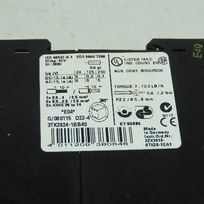 Siemens 3TK2824-1BB40 Safety Relay 24VDC