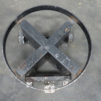 Heavy Duty Industrial 55 Gallon Drum Transport Dolley 2 Wheel Needs Handle