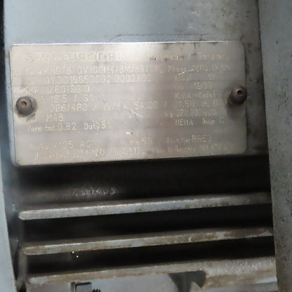 Sew KH97B 18.96:1 93RPM Output 1760RPM Rear Shaft 18.5kW 266/460V Gear Motor