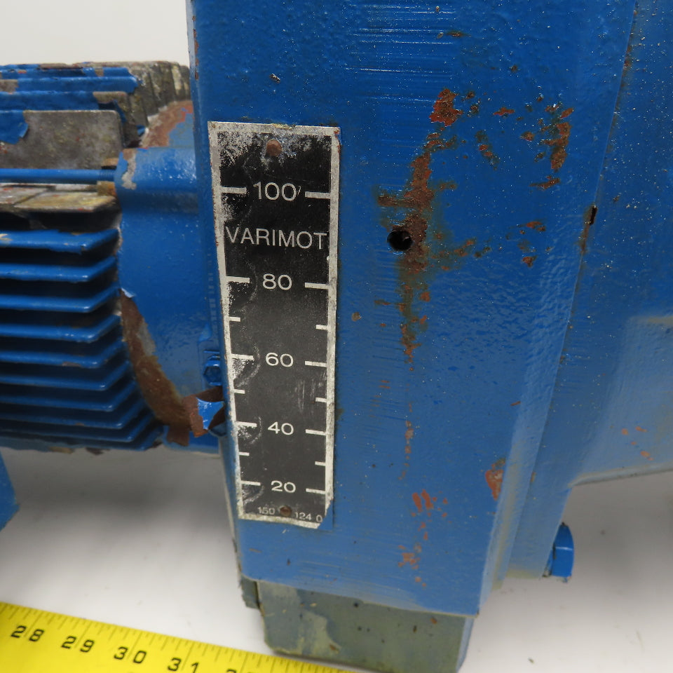 Sew 107.31:1 Ratio 3Hp 2 Speed Gear Motor Varimot Drive 3.8/18RPM Output