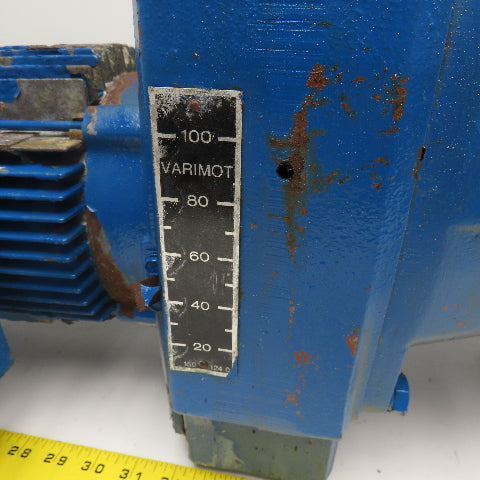 Sew 107.31:1 Ratio 3Hp 2 Speed Gear Motor Varimot Drive 3.8/18RPM Output