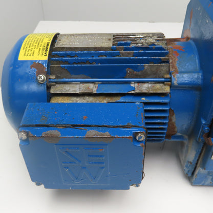 Sew 107.31:1 Ratio 3Hp 2 Speed Gear Motor Varimot Drive 3.8/18RPM Output