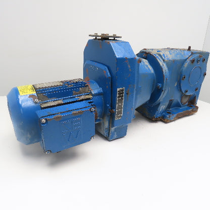 Sew 107.31:1 Ratio 3Hp 2 Speed Gear Motor Varimot Drive 3.8/18RPM Output