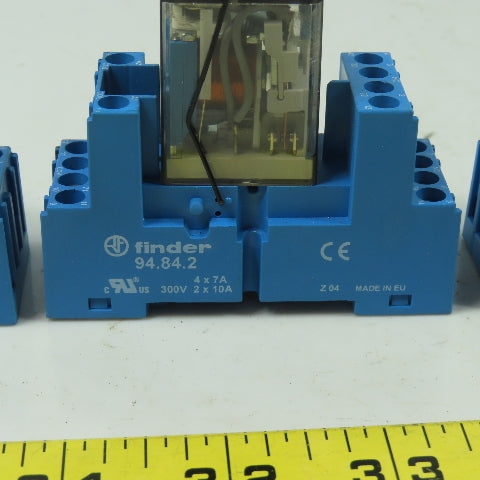 Finder 94.84.2 14-Pin Relay Socket 24VDC Lot Of 4