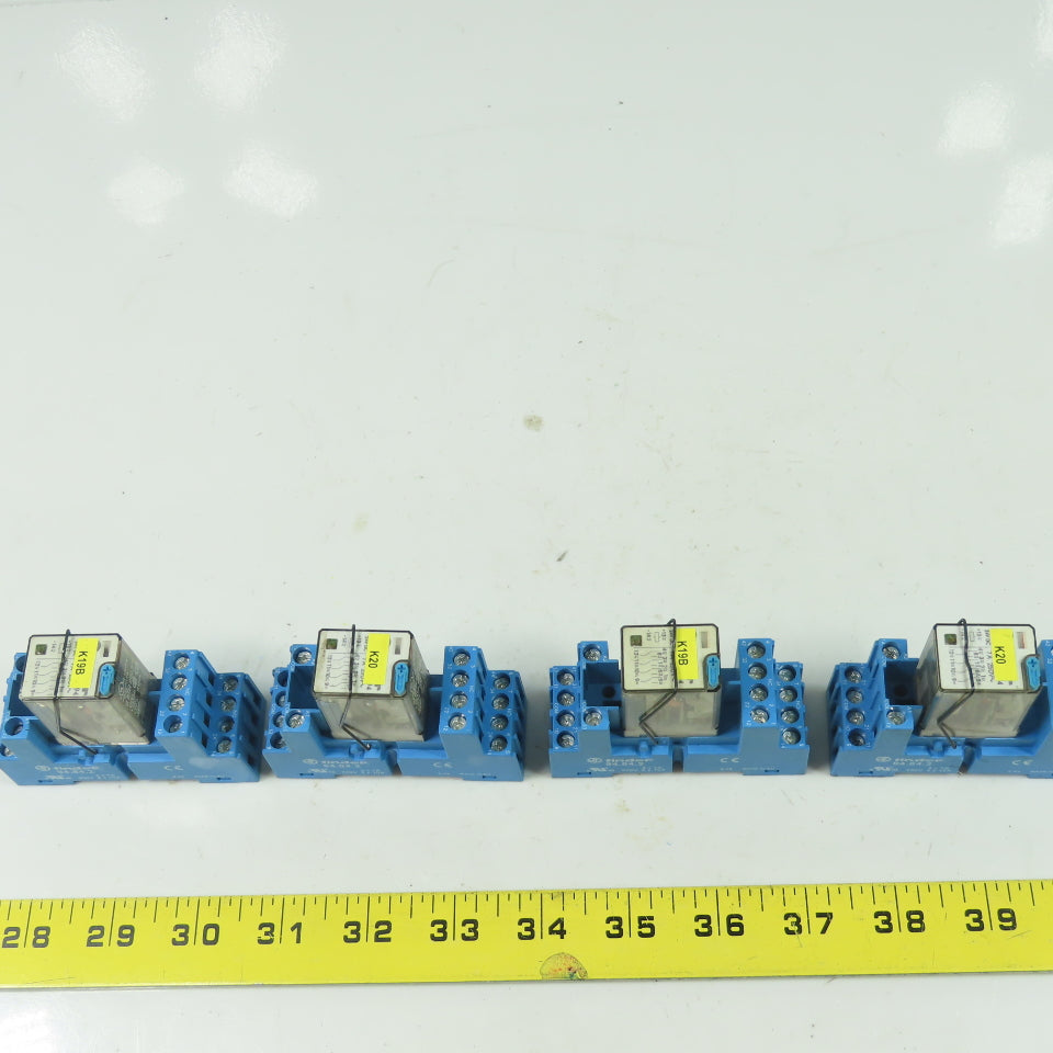 Finder 94.84.2 14-Pin Relay Socket 24VDC Lot Of 4