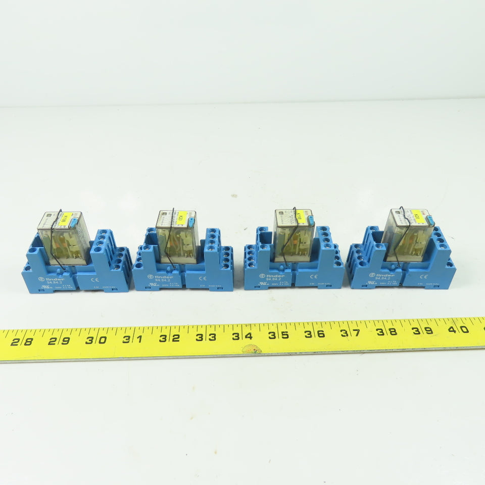 Finder 94.84.2 14-Pin Relay Socket 24VDC Lot Of 4