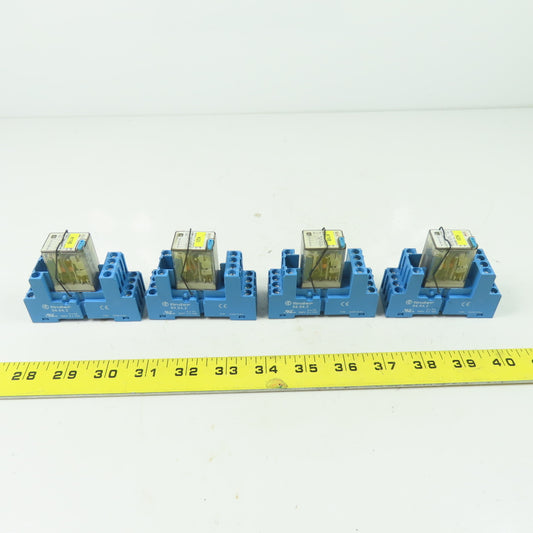 Finder 94.84.2 14-Pin Relay Socket 24VDC Lot Of 4