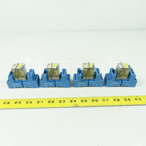 Finder 94.84.2 14-Pin Relay Socket 24VDC Lot Of 4
