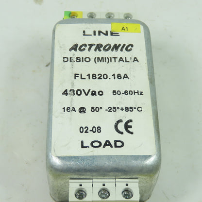FL1820.16A 480VAC Line Filter 50/60Hz 16A