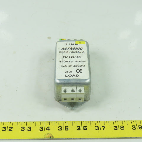 FL1820.16A 480VAC Line Filter 50/60Hz 16A