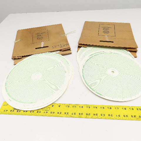 Cap USA MAN 61025-1 11-1/2" Diameter 24Hr Chart Recorder Graph Paper Lot Of 200