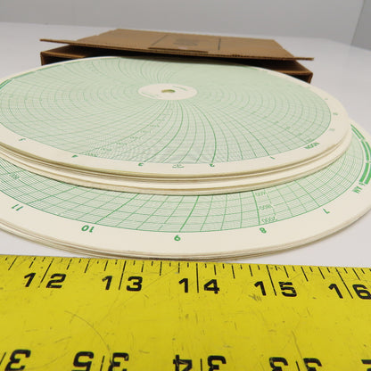 Cap USA MAN 61025-1 11-1/2" Diameter 24Hr Chart Recorder Graph Paper Lot Of 200