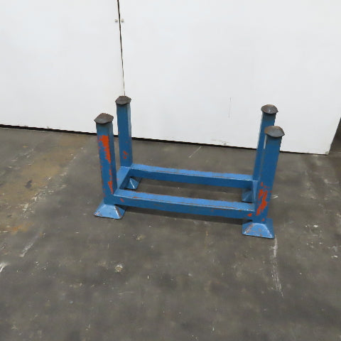 30" x 14" x 14" Deep Portable Steel Stacking Bar Pipe Tube Storage Rack Lot Of 5