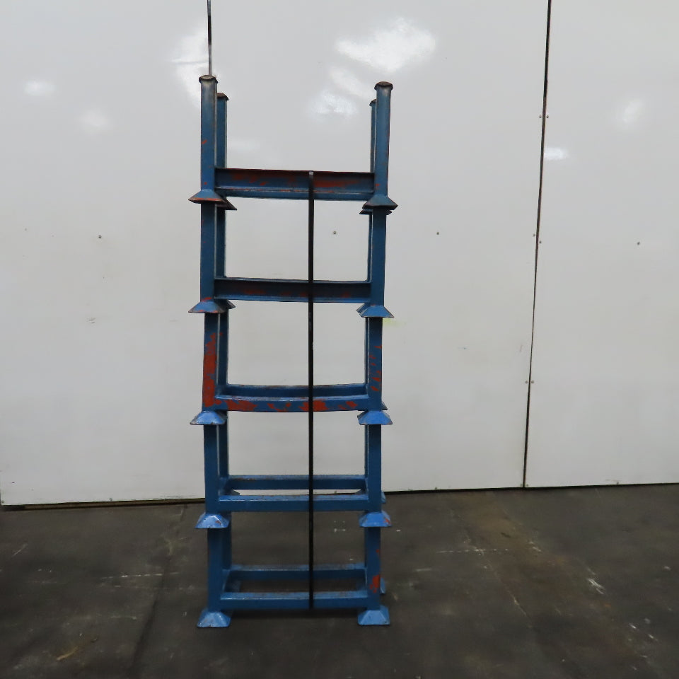 30" x 14" x 14" Deep Portable Steel Stacking Bar Pipe Tube Storage Rack Lot Of 5