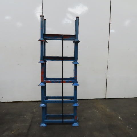 30" x 14" x 14" Deep Portable Steel Stacking Bar Pipe Tube Storage Rack Lot Of 5