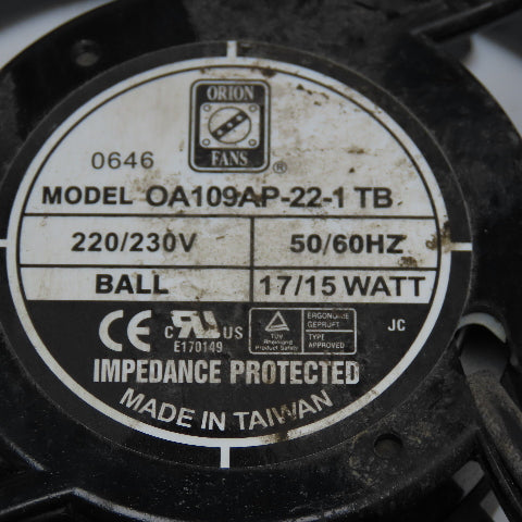 Orion OA109AP-22-1 220/230V 50/60Hz Cooling Fan Lot Of 3