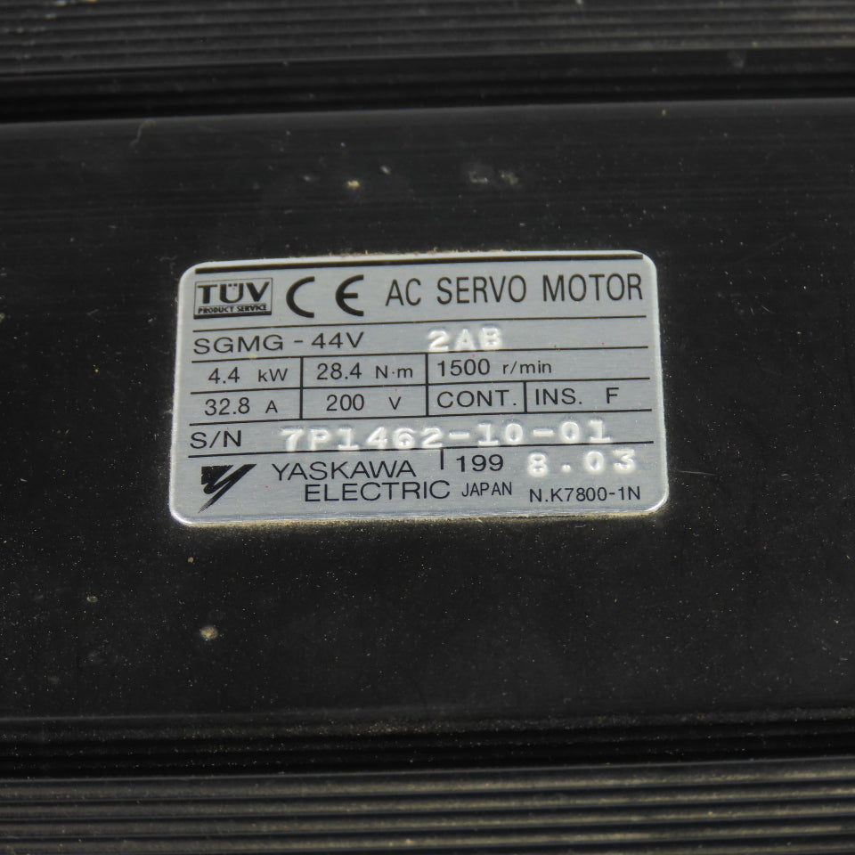 Yaskawa SGMG-44V 2AB 4.4kw AC Servo Motor 200V 1500RPM