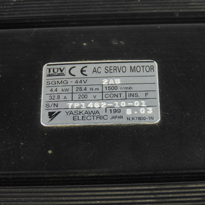 Yaskawa SGMG-44V 2AB 4.4kw AC Servo Motor 200V 1500RPM