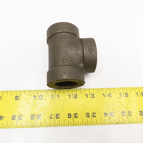Anvil 1" NPT 300WSP Thick Walled Black Pipe TEE
