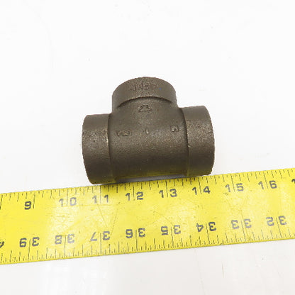Anvil 1" NPT 300WSP Thick Walled Black Pipe TEE