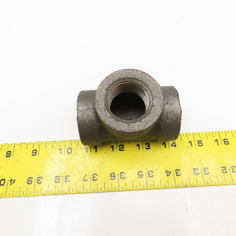 Anvil 1" NPT 300WSP Thick Walled Black Pipe TEE