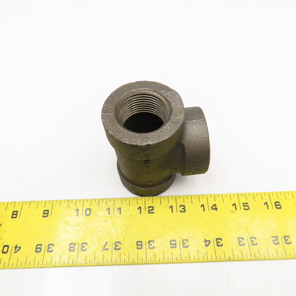 Anvil 1" NPT 300WSP Thick Walled Black Pipe TEE