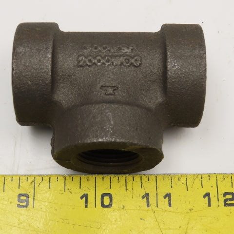 Anvil 3/4" NPT 300WSP Thick Walled Black Pipe TEE