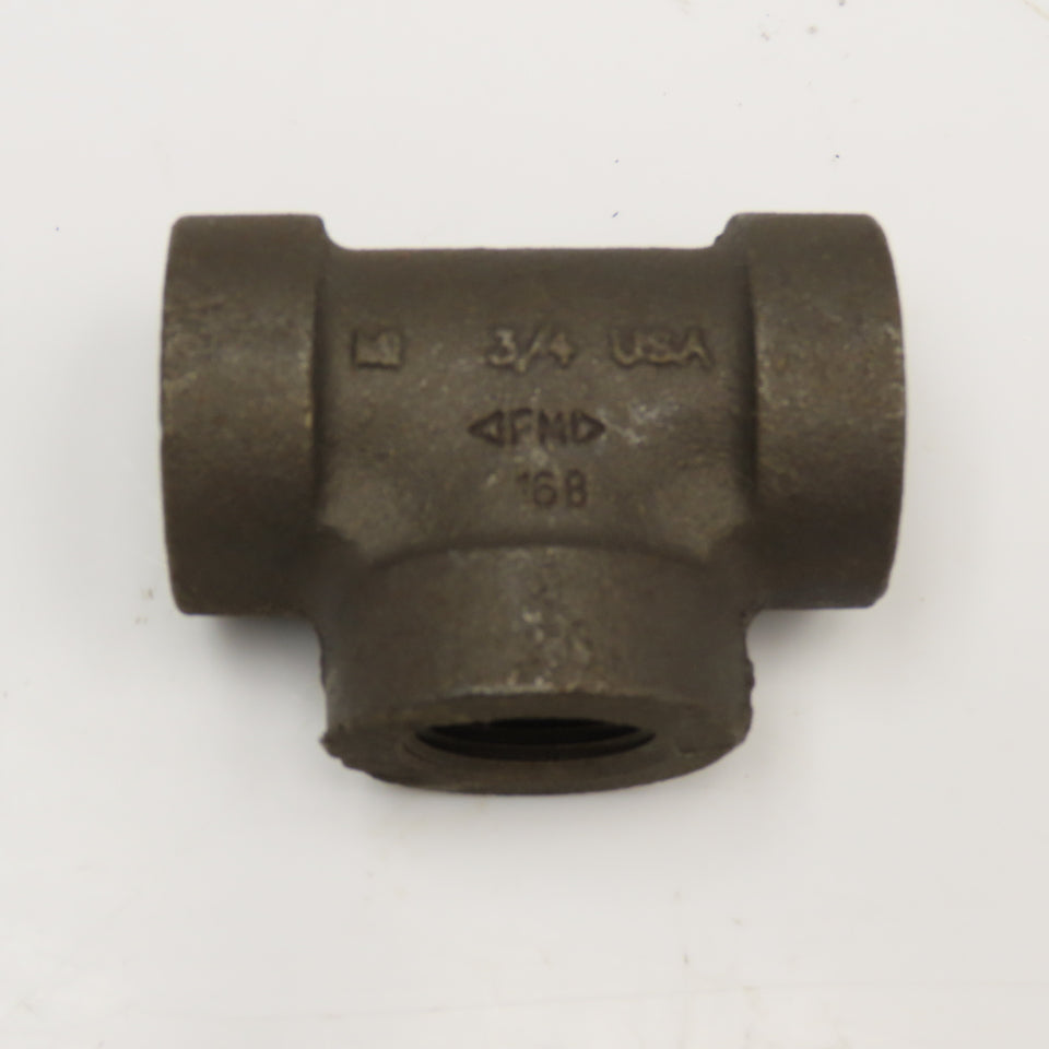 Anvil 3/4" NPT 300WSP Thick Walled Black Pipe TEE