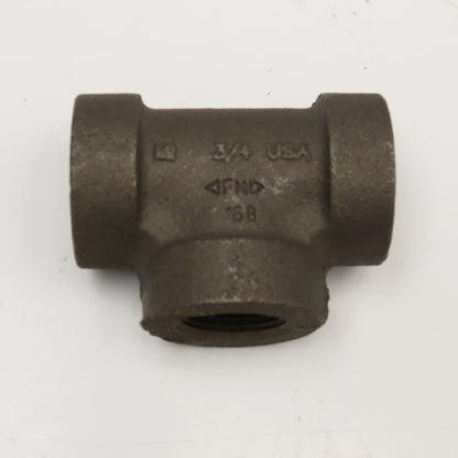 Anvil 3/4" NPT 300WSP Thick Walled Black Pipe TEE