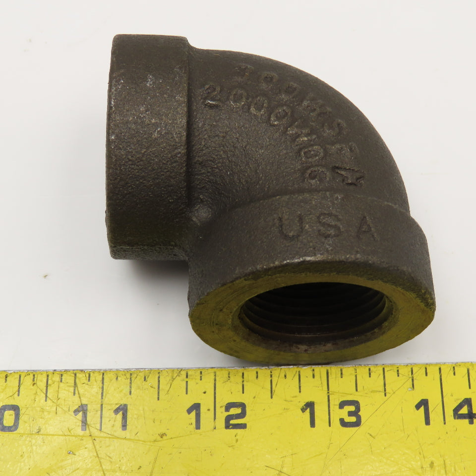 Anvil 1" NPT 300WSP Thick Walled Black Pipe Elbow 90°