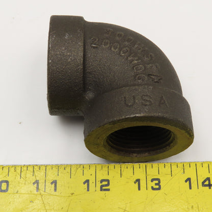 Anvil 1" NPT 300WSP Thick Walled Black Pipe Elbow 90°